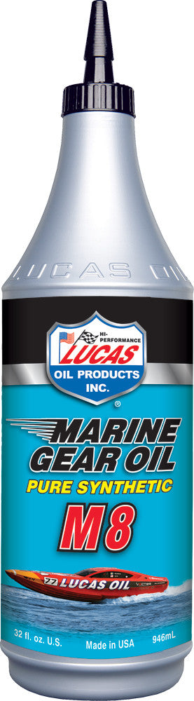 LUCAS MARINE GEAR OIL PURE SYNTHETIC M8 1QT 10652