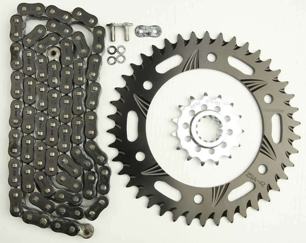 VORTEX SPROCKET/CHAIN KIT BLACK CK6328-atv motorcycle utv parts accessories gear helmets jackets gloves pantsAll Terrain Depot
