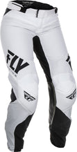 Load image into Gallery viewer, FLY RACING WOMEN'S LITE RACE PANTS WHITE/BLACK SZ 20 191361057854