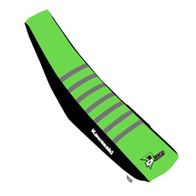 Load image into Gallery viewer, D'COR SEAT COVER BLACK/GREEN GREY RIBS KXF250/450 30-20-462