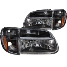 Load image into Gallery viewer, FORD EXPLORER 95-01 / MOUNTAINEER 97 CRYSTAL HEADLIGHTS BLACK w/ CORNER LIGHTS 2PC-atv motorcycle utv parts accessories gear helmets jackets gloves pantsAll Terrain Depot