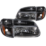 FORD EXPLORER 95-01 / MOUNTAINEER 97 CRYSTAL HEADLIGHTS BLACK w/ CORNER LIGHTS 2PC