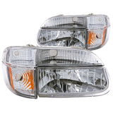 FORD EXPLORER 95-01 / MOUNTAINEER 97 CRYSTAL HEADLIGHTS CHROME w/ CORNER LIGHTS 2PC