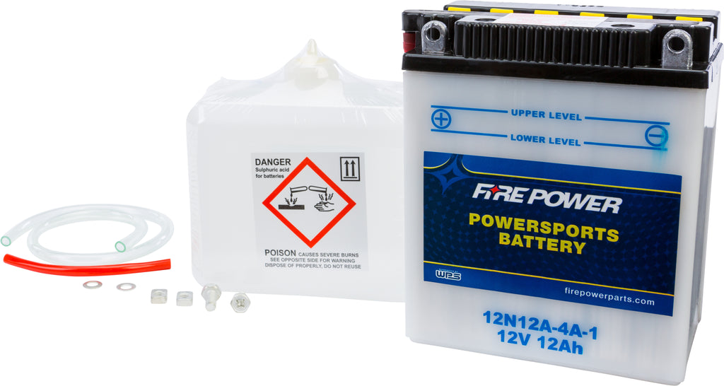 FIRE POWER BATTERY W/ACID 12N12A-4A-1 12V 12N12A-4A-1-atv motorcycle utv parts accessories gear helmets jackets gloves pantsAll Terrain Depot