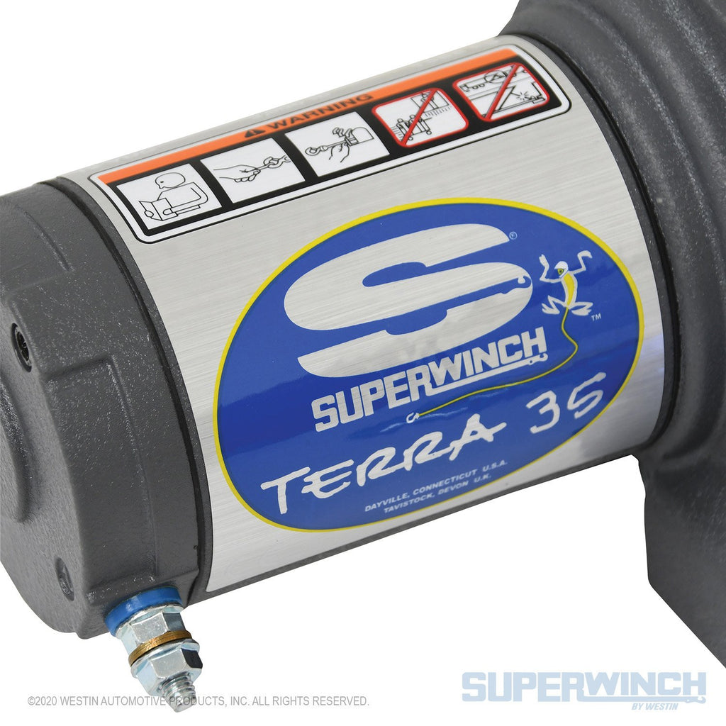 SUPERWINCH TERRA 35 12V ATV/UTV WINCH - STEEL ROPE - 1135220