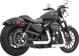 FREEDOM STAGGERED DUALS CHROME W/BLACK TIP SPORTSTER HD00382