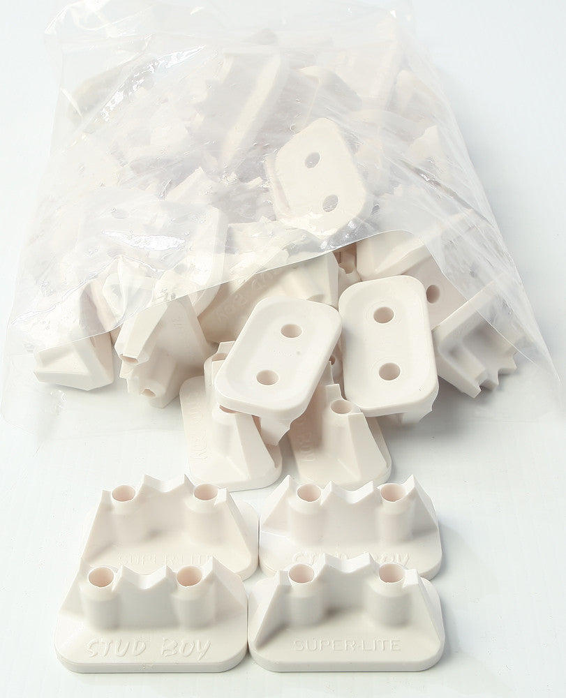 STUD BOY SUPER-LITE PRO SERIES DOUBLE BACKERS 0.75" 48/PK WHITE 2512-P2-WHT-atv motorcycle utv parts accessories gear helmets jackets gloves pantsAll Terrain Depot