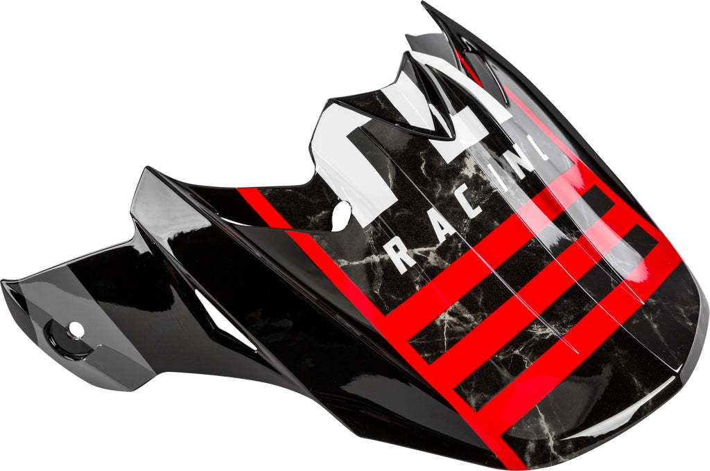 FLY RACING F2 CARBON GRANITE HELMET VISOR RED/BLACK/WHITE 73-46261