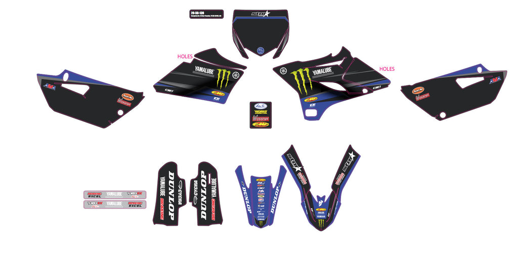 D'COR COMPLETE KIT 19 STAR YAM YZ 85 BLACK BG 20-50-139