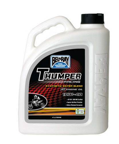 BEL-RAY THUMPER SYNTHETIC ESTER BLEND 4T ENGINE OIL 10W-40 4L 99520-B4LW