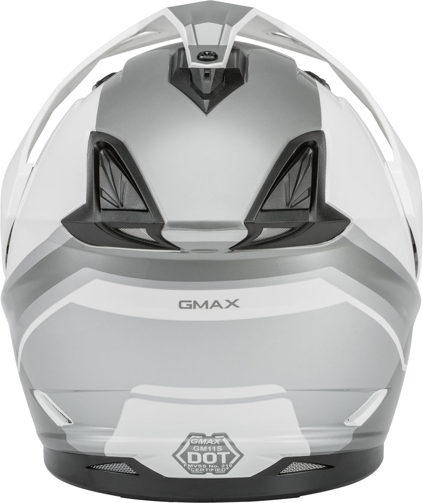 GMAX GM-11 DUAL-SPORT SCUD HELMET WHITE/GREY XS G1113243
