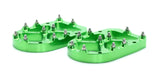 FLO MOTORSPORTS PRO SERIES FOOT PEG RISERS GREEN 13MM FPEG-790GRN