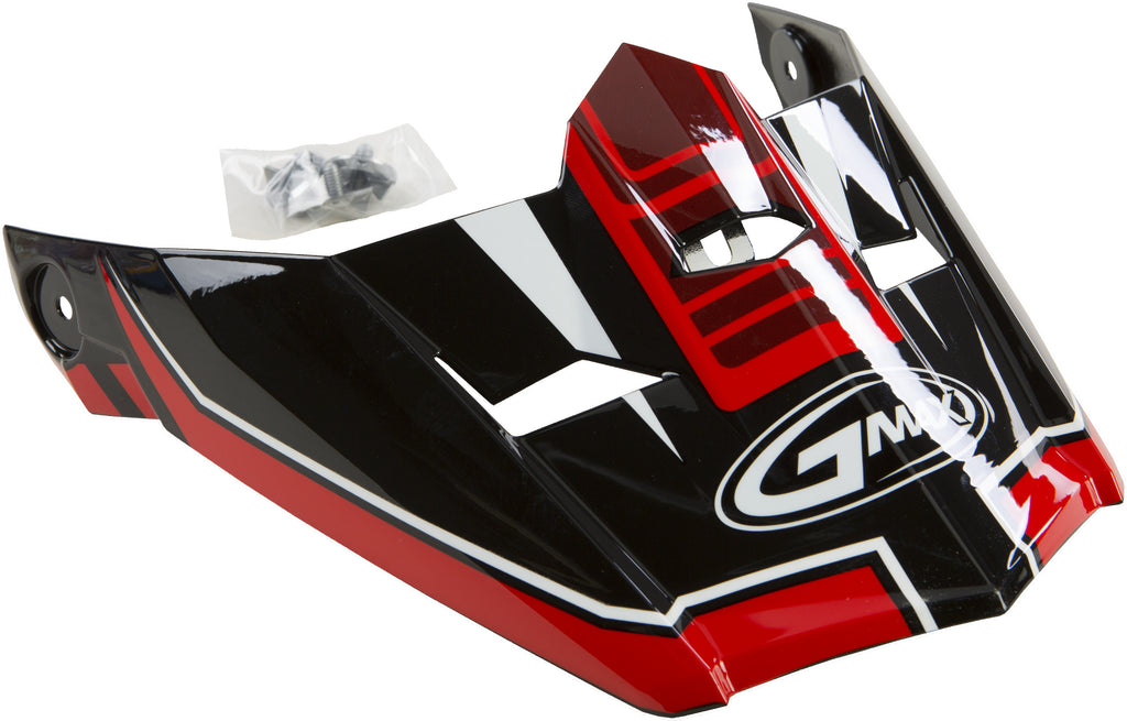 GMAX VISOR W/SCREWS UNCLE MX-46 BLACK/RED XS-SM G046829