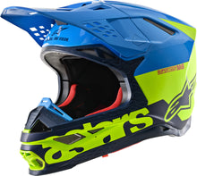 Load image into Gallery viewer, ALPINESTARS S.TECH S-M8 RADIUM HELMET AQUA/YELLOW FLUO/NAVY 2X 8301519-7057-2X