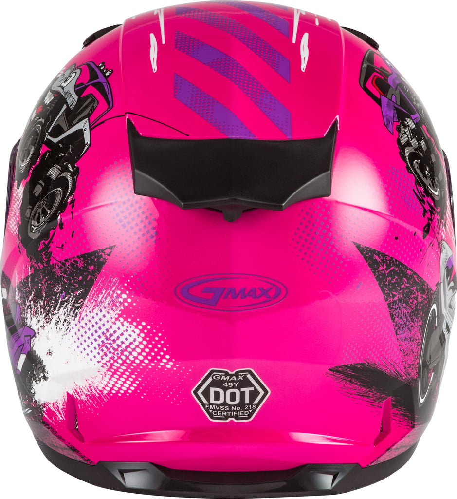 GMAX YOUTH GM-49Y BEASTS FULL-FACE HELMET PINK/PURPLE/GREY YS G1498400