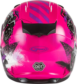 GMAX YOUTH GM-49Y BEASTS FULL-FACE HELMET PINK/PURPLE/GREY YS G1498400