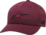 ALPINESTARS AGELESS PROP HAT BURGUNDY CURVED BILL 1139-81515-38