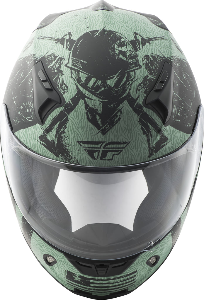 FLY RACING REVOLT LIBERATOR HELMET MATTE BLACK/GREEN SM 73-8374-2