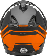 Load image into Gallery viewer, GMAX GM-11 DUAL-SPORT SCUD HELMET MATTE BLACK/ORANGE/GREY SM G1113134