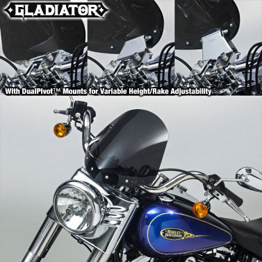 NATIONAL CYCLE GLADIATOR WINDSHIELD W/CHROME MOUNTS (DARK TINT) N2713