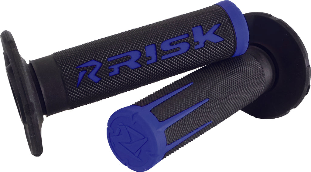 RISK RACING FUSION 2.0 MOTORCYCLE GRIPS BLUE 285