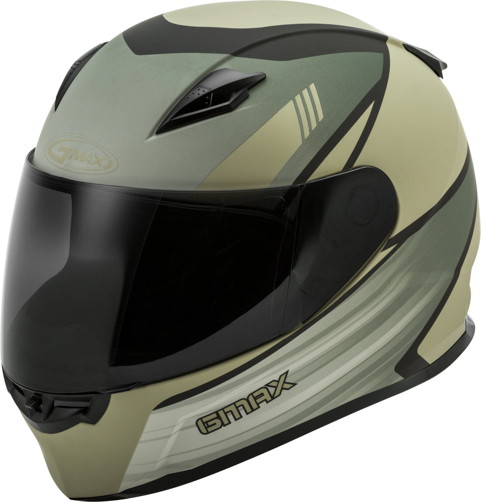 GMAX FF-49 FULL-FACE DEFLECT HELMET SMK SHIELD MATTE TAN/KHAKI SM G1494534