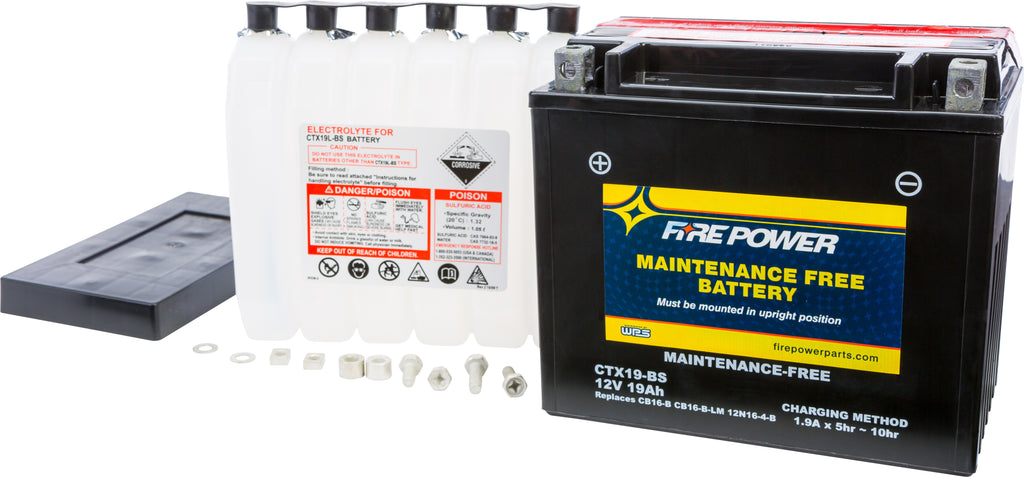 FIRE POWER BATTERY CTX19-BS MAINTENANCE FREE CTX19-BS-atv motorcycle utv parts accessories gear helmets jackets gloves pantsAll Terrain Depot