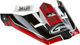 GMAX VISOR W/SCREWS UNCLE MX-46Y BLACK/RED YS-YL G046845