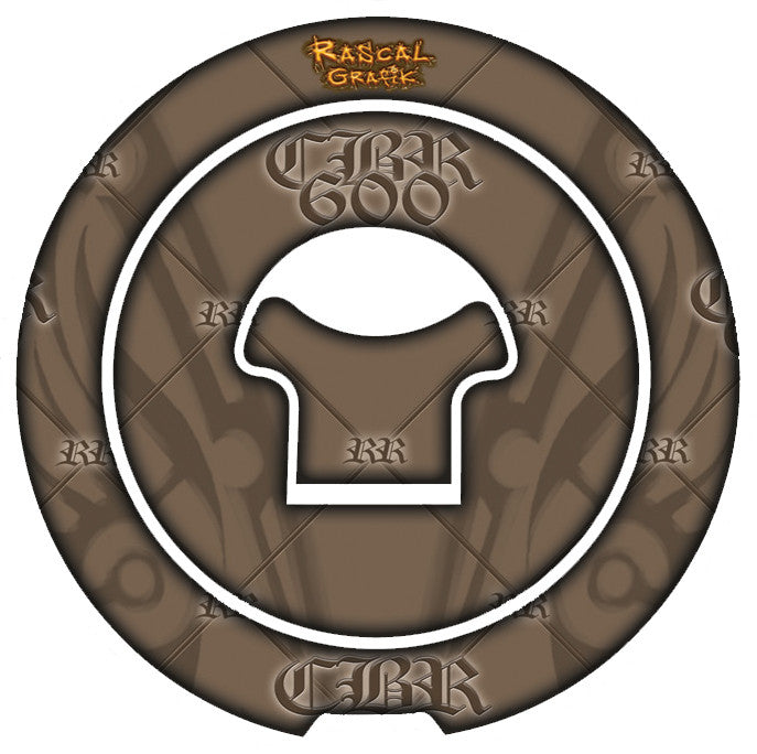 RASCAL GRAFIK GAS CAP PROT HON CBR600RR BR/WH RA36672