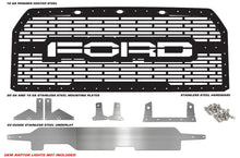 Load image into Gallery viewer, 1 Piece Conversion Grille fits OEM Raptor Lights for Ford F150 2015-2017 - FORD w/ SS UNDERLAY-atv motorcycle utv parts accessories gear helmets jackets gloves pantsAll Terrain Depot