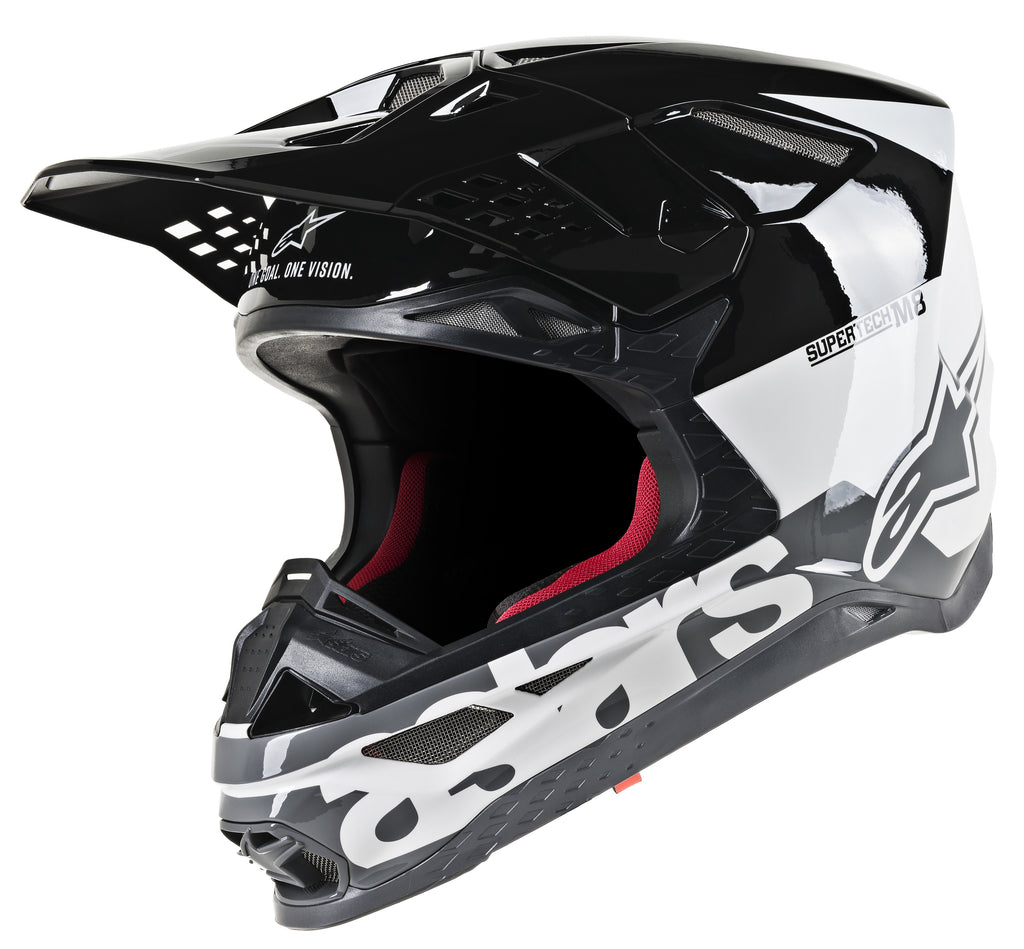 ALPINESTARS S.TECH S-M8 RADIUM HELMET WHITE/BLACK/GREY 2X 8301519-2182-2X