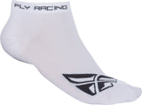 FLY RACING NO SHOW SOCKS WHITE/BLACK SM/MD 350-0394S