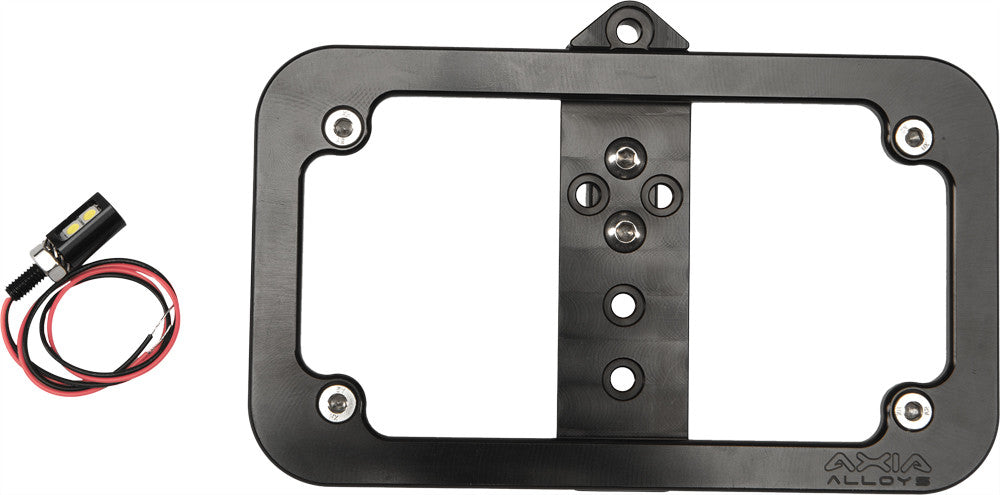 AXIA LIGHTED LICENSE PLATE FRAME BOLT-ON MODBOLP-BK