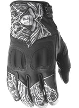 Load image into Gallery viewer, HIGHWAY 21 WOMEN'S VIXEN GLOVES BLACK/WHITE LACE SM #5884 489-0091~2-atv motorcycle utv parts accessories gear helmets jackets gloves pantsAll Terrain Depot