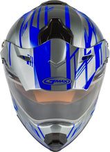 Load image into Gallery viewer, GMAX AT-21S ADVENTURE EPIC SNOW HELMET SILVER/BLUE LG G2211696