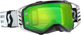 SCOTT PROSPECT GOGGLE BLACK/WHITE W/ GRN CHROME WORKS PLUS CLR AFC 272821-1007279