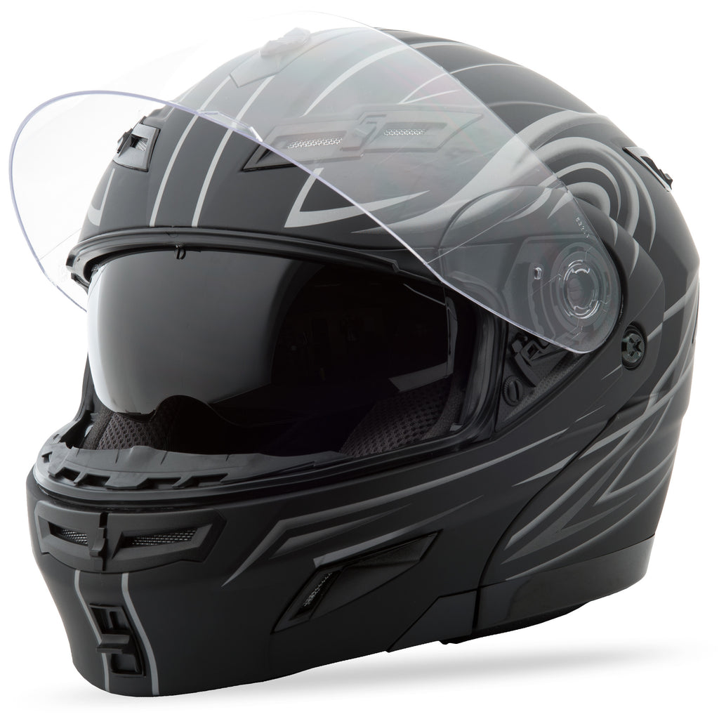 GM-54 MODULAR HELMET DERK MATTE BLACK/SILVER SM-atv motorcycle utv parts accessories gear helmets jackets gloves pantsAll Terrain Depot