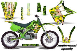 Dirt Bike Graphics Kit Decal Wrap For Kawasaki KX125 KX250 1990-1991 MOTO MANDY GREEN-atv motorcycle utv parts accessories gear helmets jackets gloves pantsAll Terrain Depot