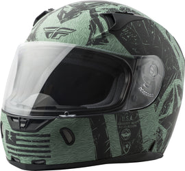 FLY RACING REVOLT LIBERATOR HELMET MATTE BLACK/GREEN SM 73-8374-2