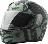 FLY RACING REVOLT LIBERATOR HELMET MATTE BLACK/GREEN SM 73-8374-2