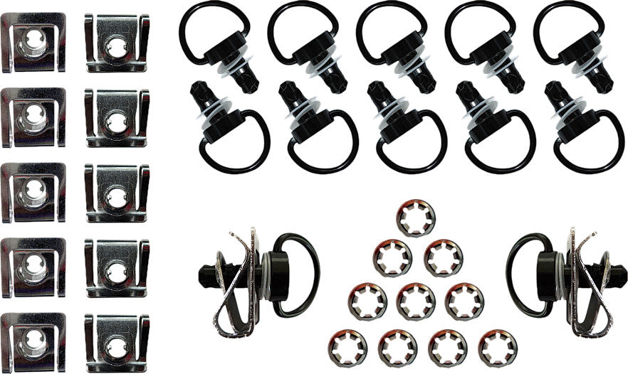 KEITI QUICK RELEASE FASTENERS BLACK 17MM 10/PK QR17K