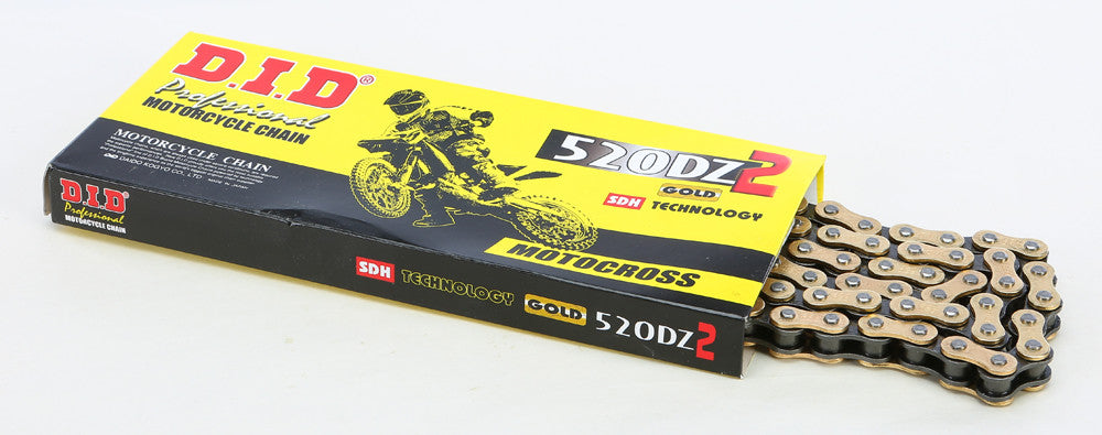 D.I.D HI-PERFORMANCE 520DZ2-120 RACING CHAIN GOLD 520DZ2X120RB