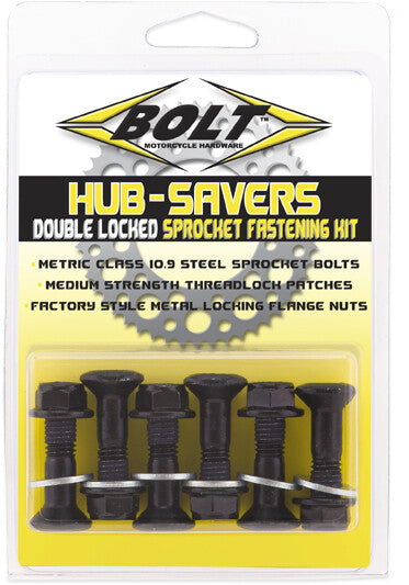 BOLT SPROCKET FASTENERS BLACK 6/PK 2008-HS.B