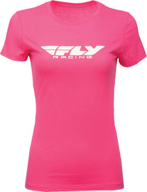 FLY RACING FLY WOMEN'S CORPORATE TEE RASPBERRY LG 356-0378L-atv motorcycle utv parts accessories gear helmets jackets gloves pantsAll Terrain Depot