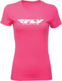 FLY RACING WOMEN'S FLY CORPORATE TEE RASPBERRY LG 356-0378L