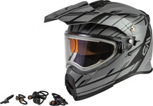 Load image into Gallery viewer, GMAX AT-21S EPIC SNOW HELMET W/ELEC SHIELD MATTE GREY/BLACK XL G4211507