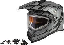 Load image into Gallery viewer, GMAX AT-21S EPIC SNOW HELMET W/ELEC SHIELD MATTE GREY/BLACK XS G4211503