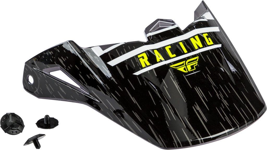FLY RACING KINETIC K120 HELMET VISOR BLACK/WHITE/HI-VIS 73-88173