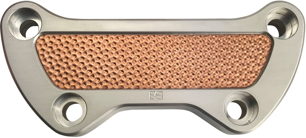 BRASS BALLS TOP CLAMP HAMMERED COPPER NATURAL BB10-125