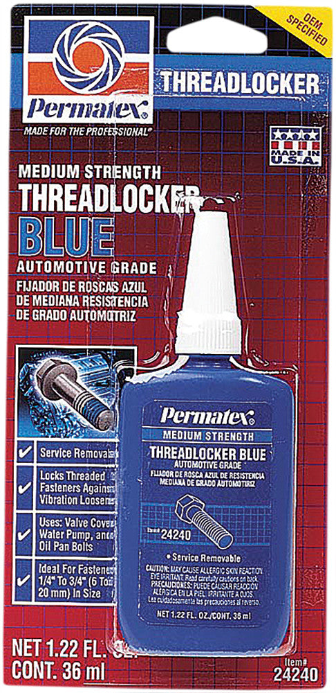 PERMATEX MEDIUM STRENGTH THREADLOCKER BLUE 36 ML 24240